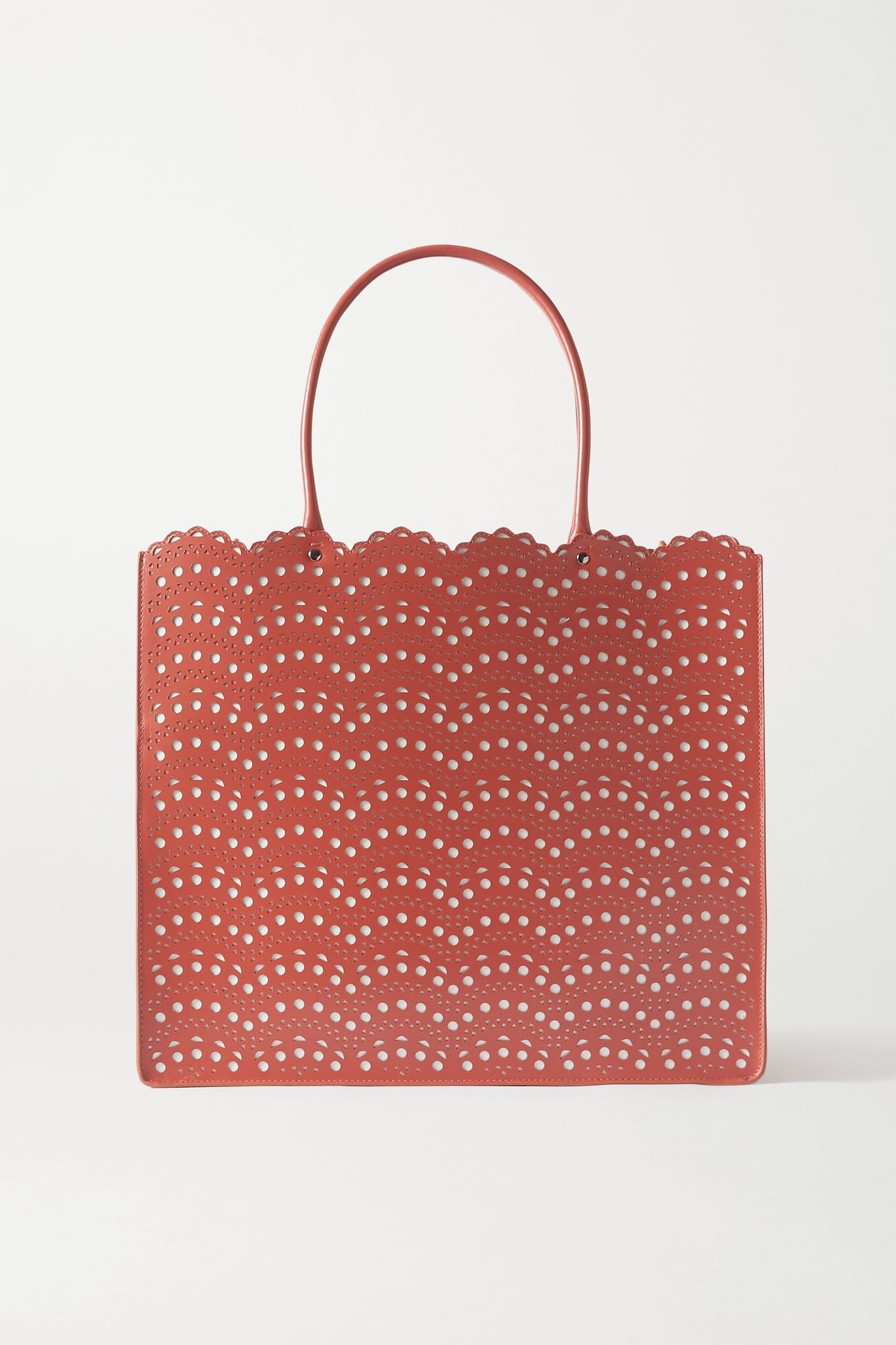 Garance medium scalloped laser-cut leather tote - 1