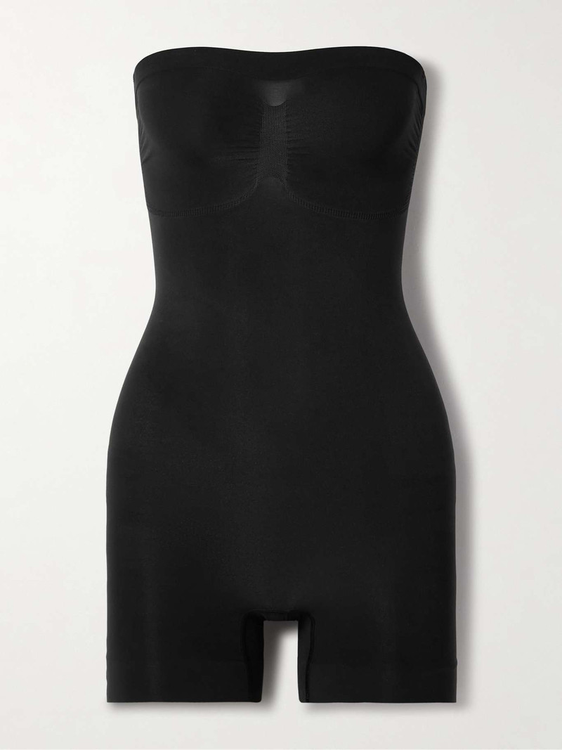 Seamless Sculpt Strapless Shortie Bodysuit - Onyx - 1