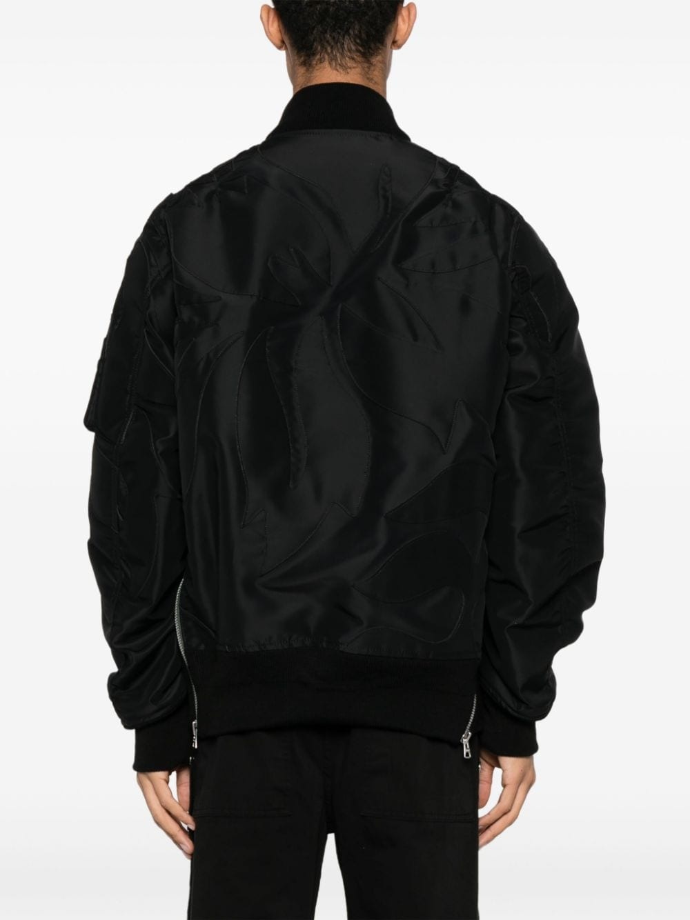 embroidered-patch bomber jacket - 4