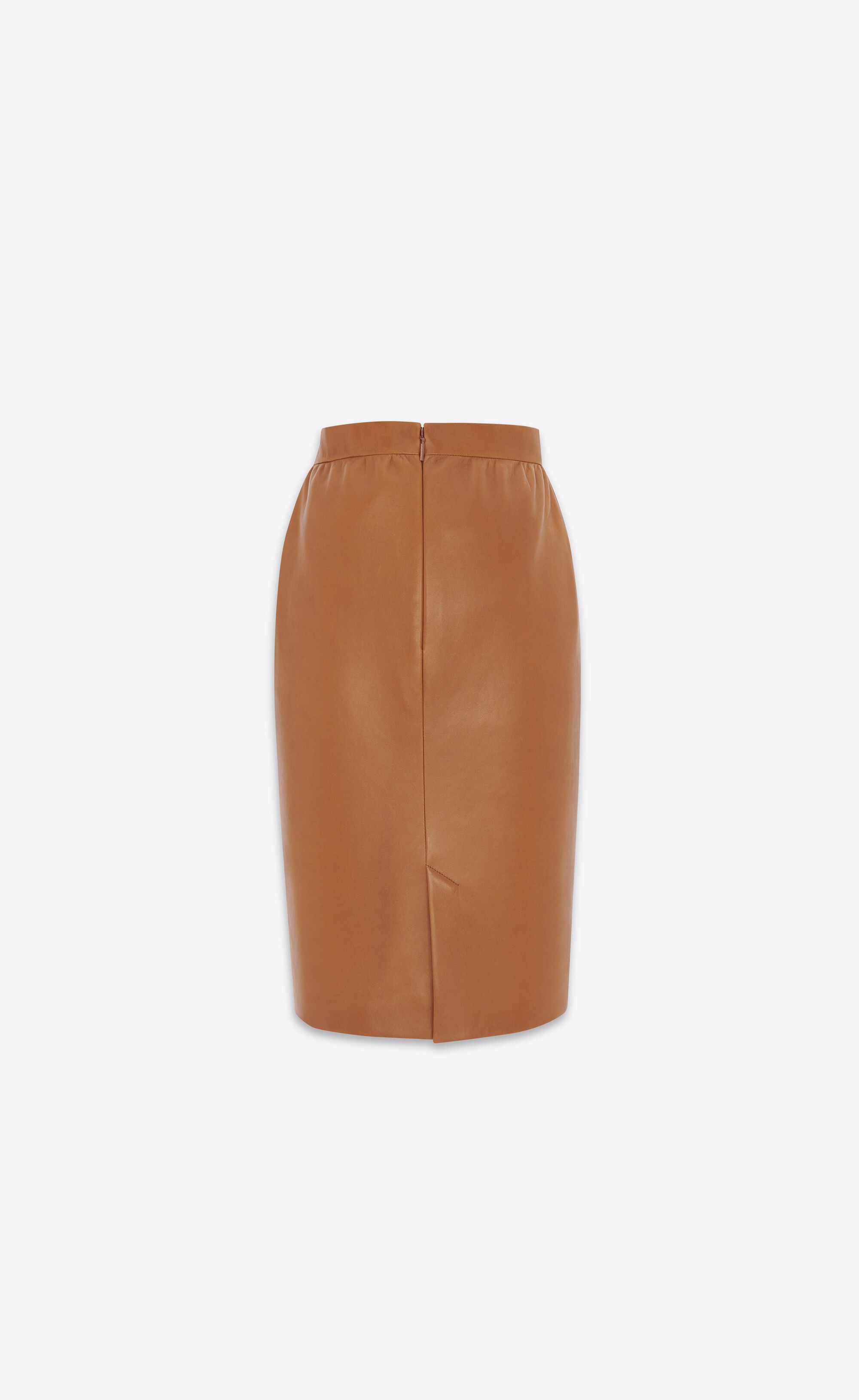 pencil skirt in lambskin - 3