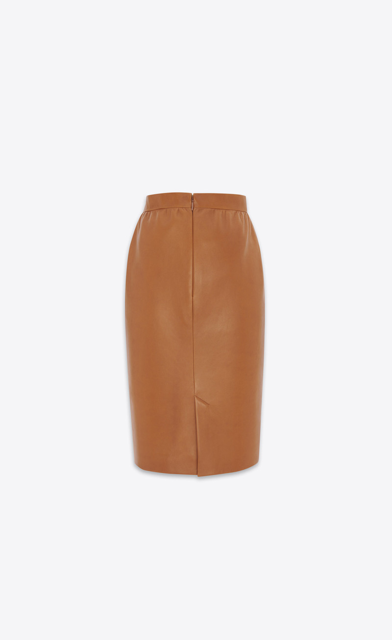 pencil skirt in lambskin 3