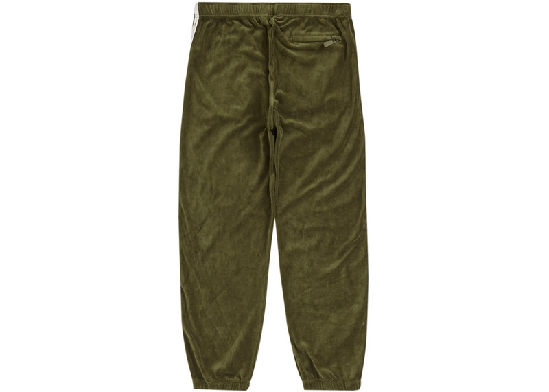 Supreme Supreme Studded Velour Track Pant Olive outlook