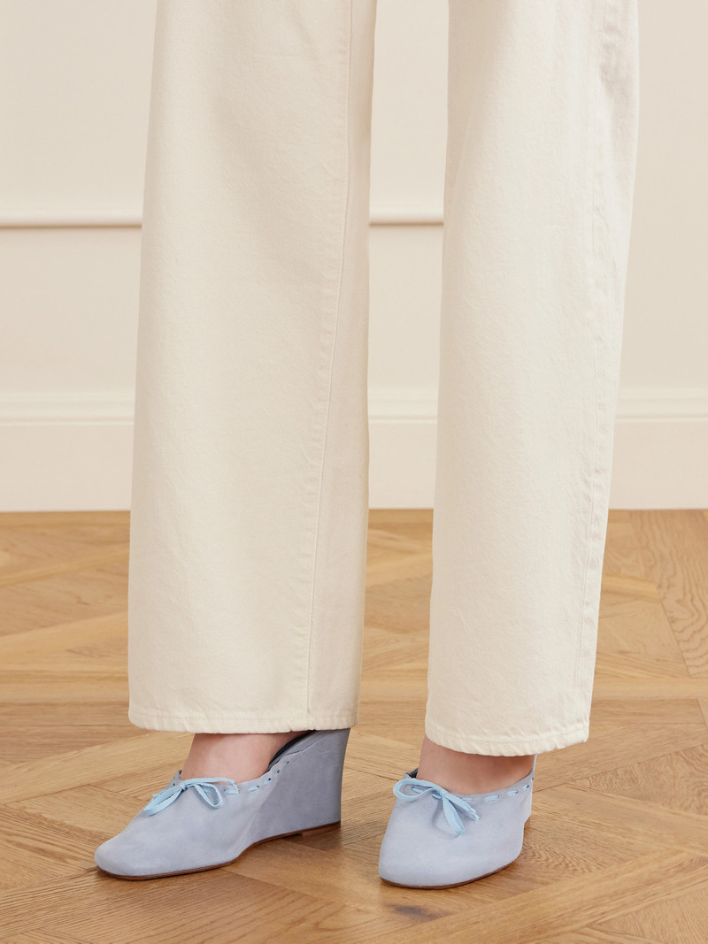 MARYAM NASSIR ZADEH 95 Suede Ballet Wedges outlook