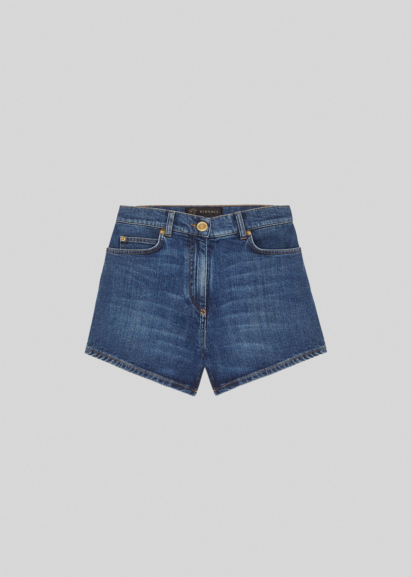 Medusa Denim Shorts - 1