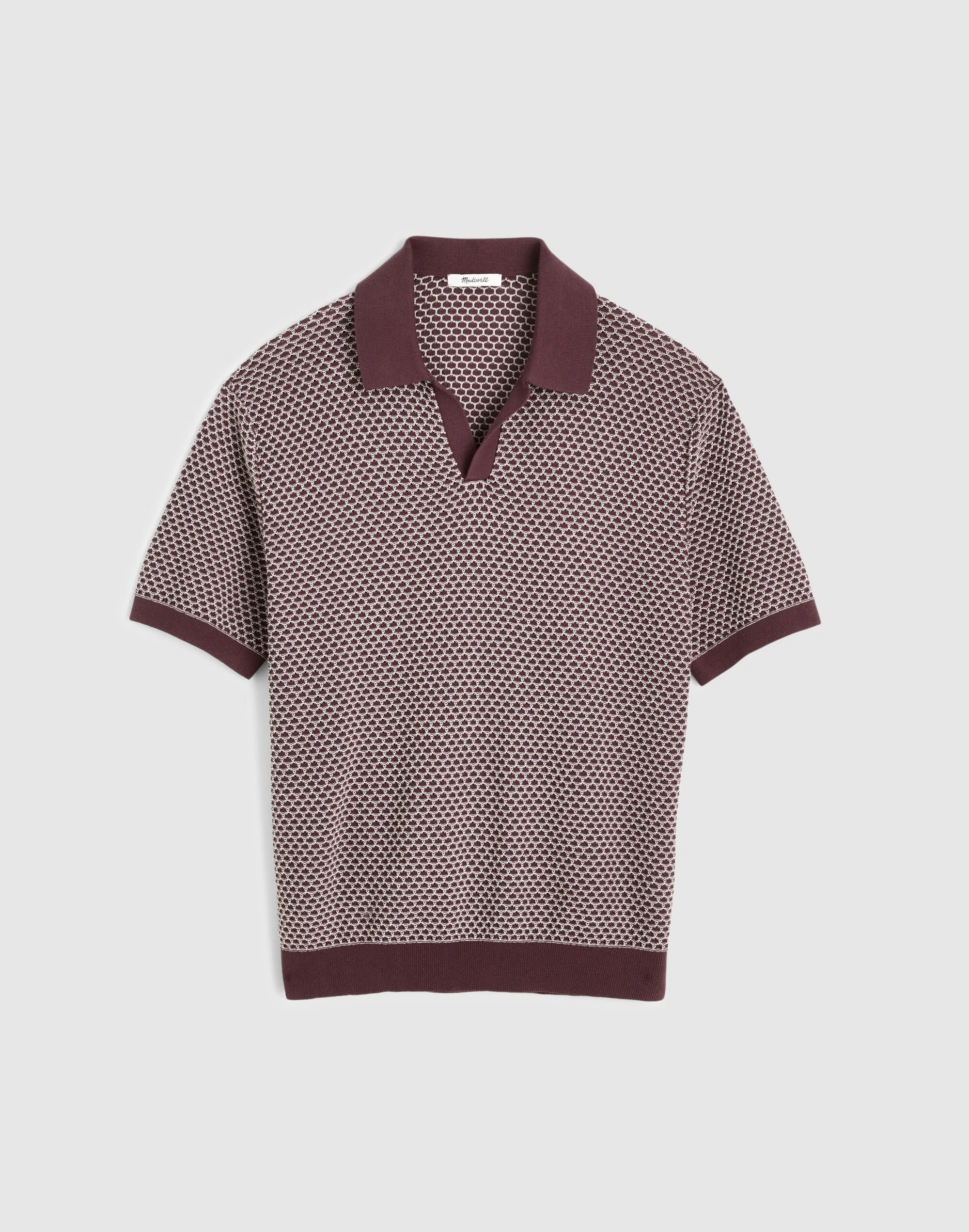 Johnny-Collar Sweater Polo - 1