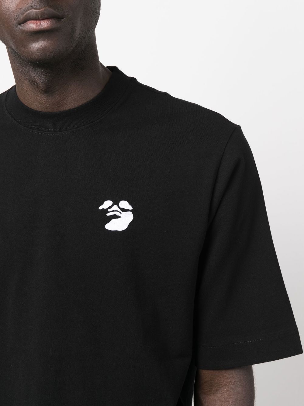 embroidered-logo cotton T-shirt - 4