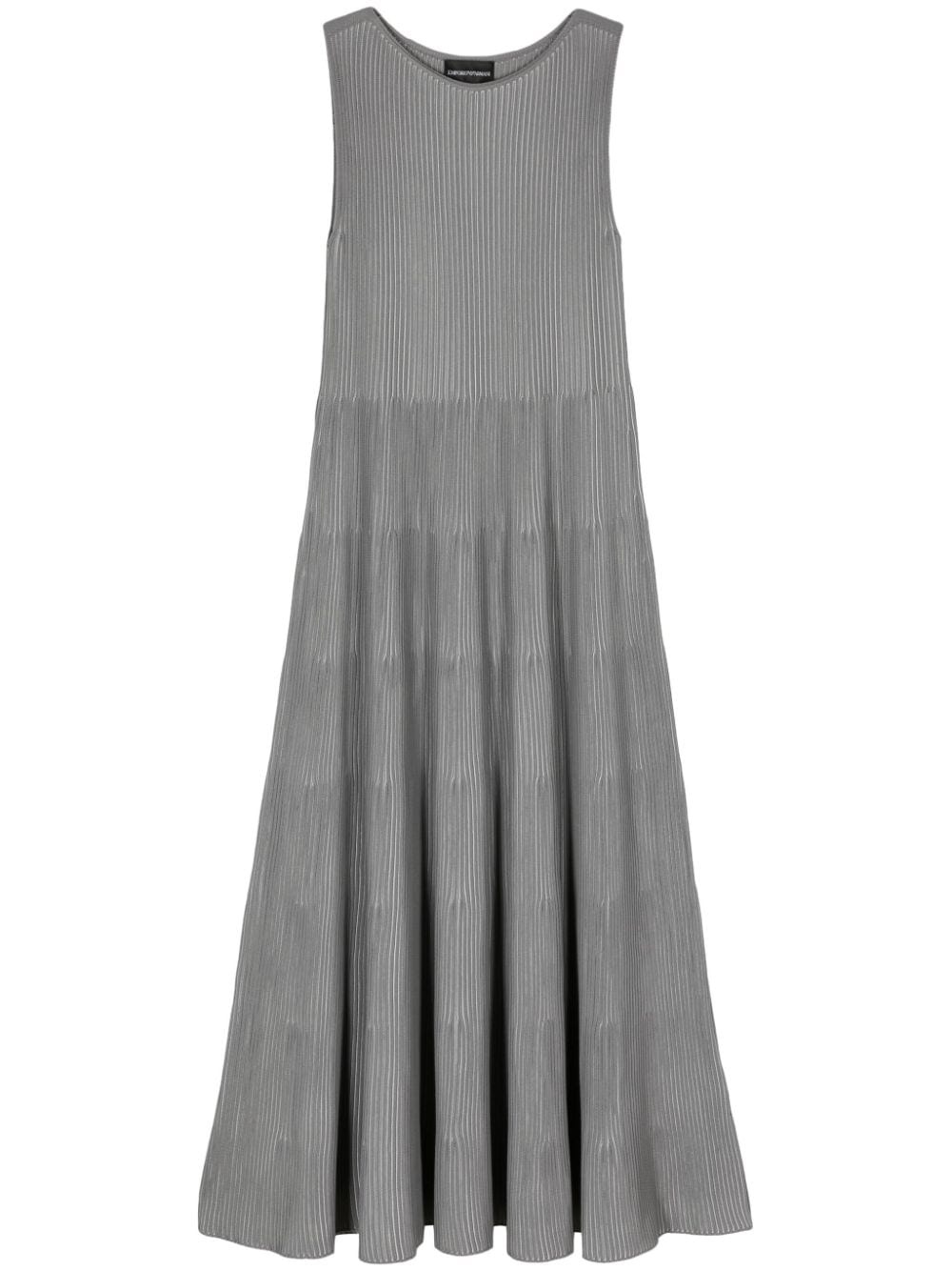 sleeveless ribbed midi dress - 1