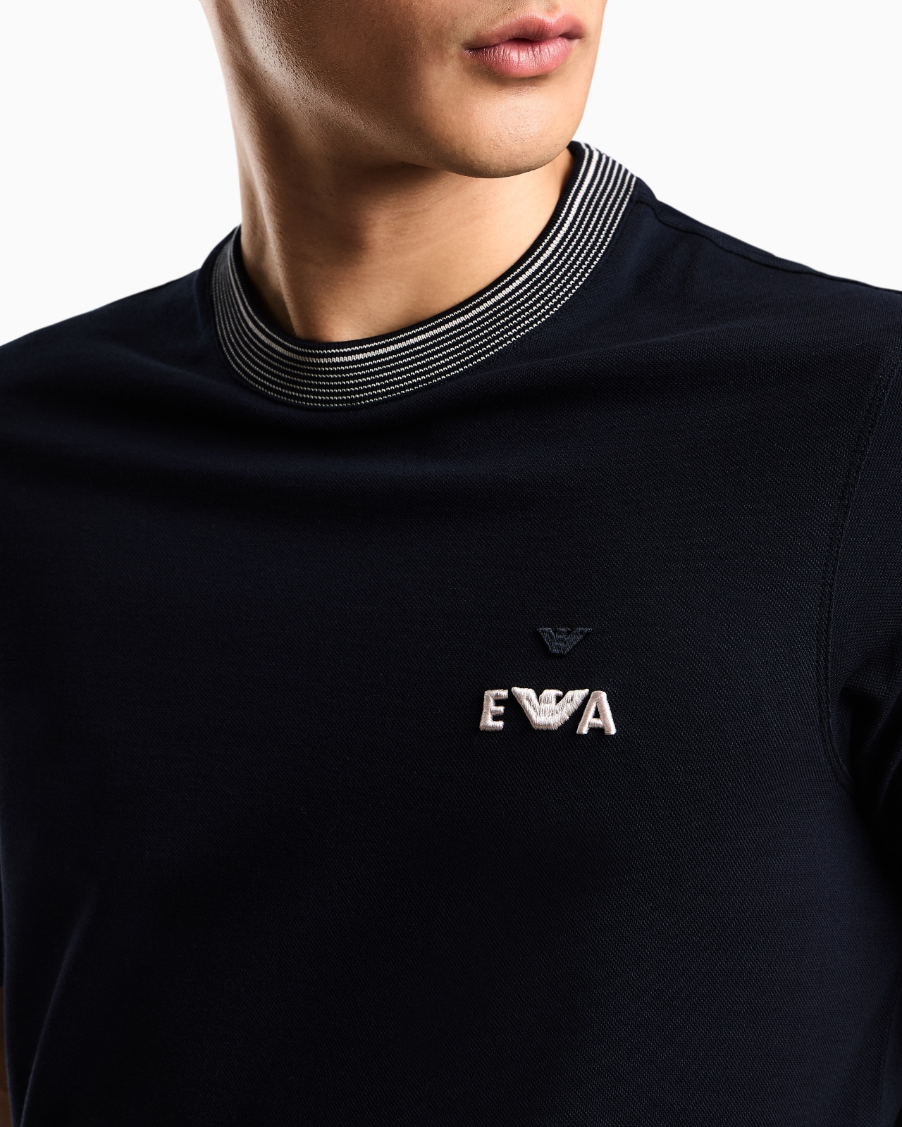 ASV PIQUÉ T-SHIRT WITH SUPER-EMBOSSED EA EMBROIDERY - 5