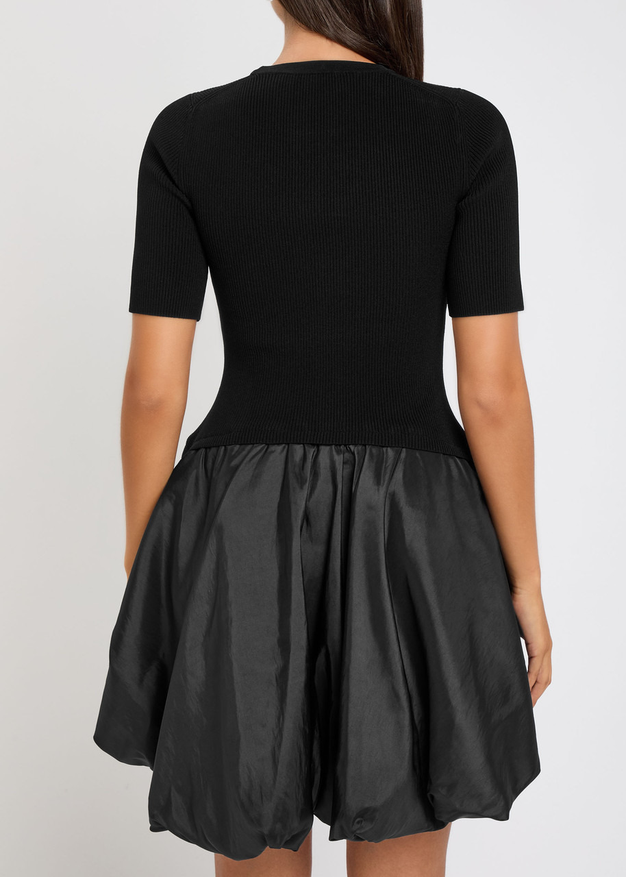 Simkhai Kenny Ribbed-knit and Shell Mini Dress - 3