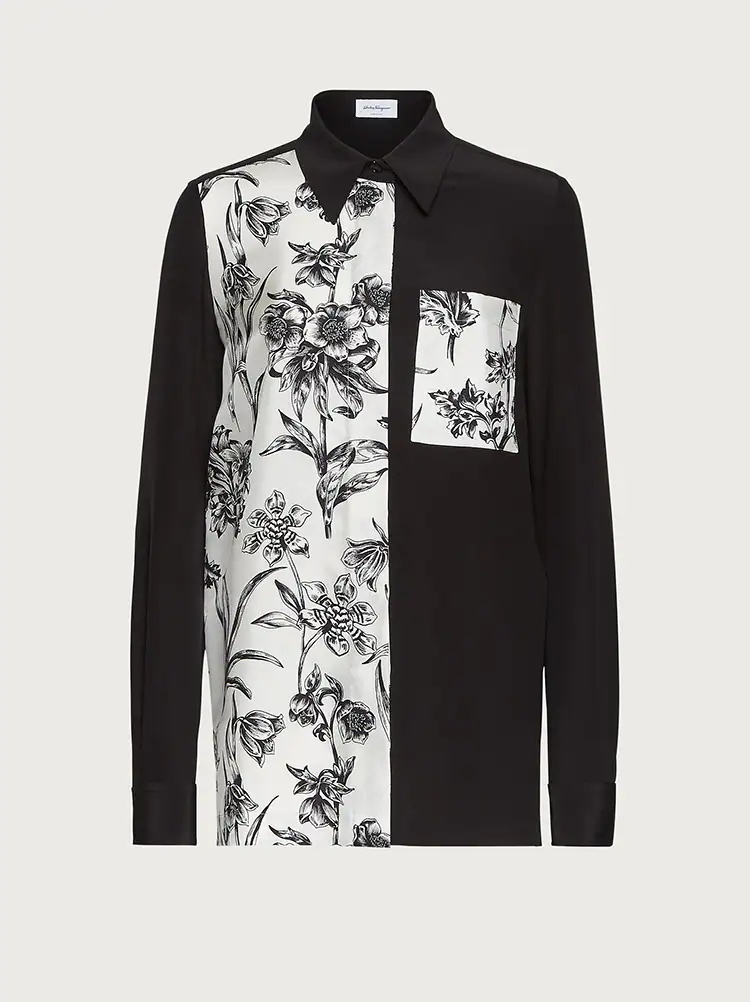 PRINTED SILK SHIRT - 1