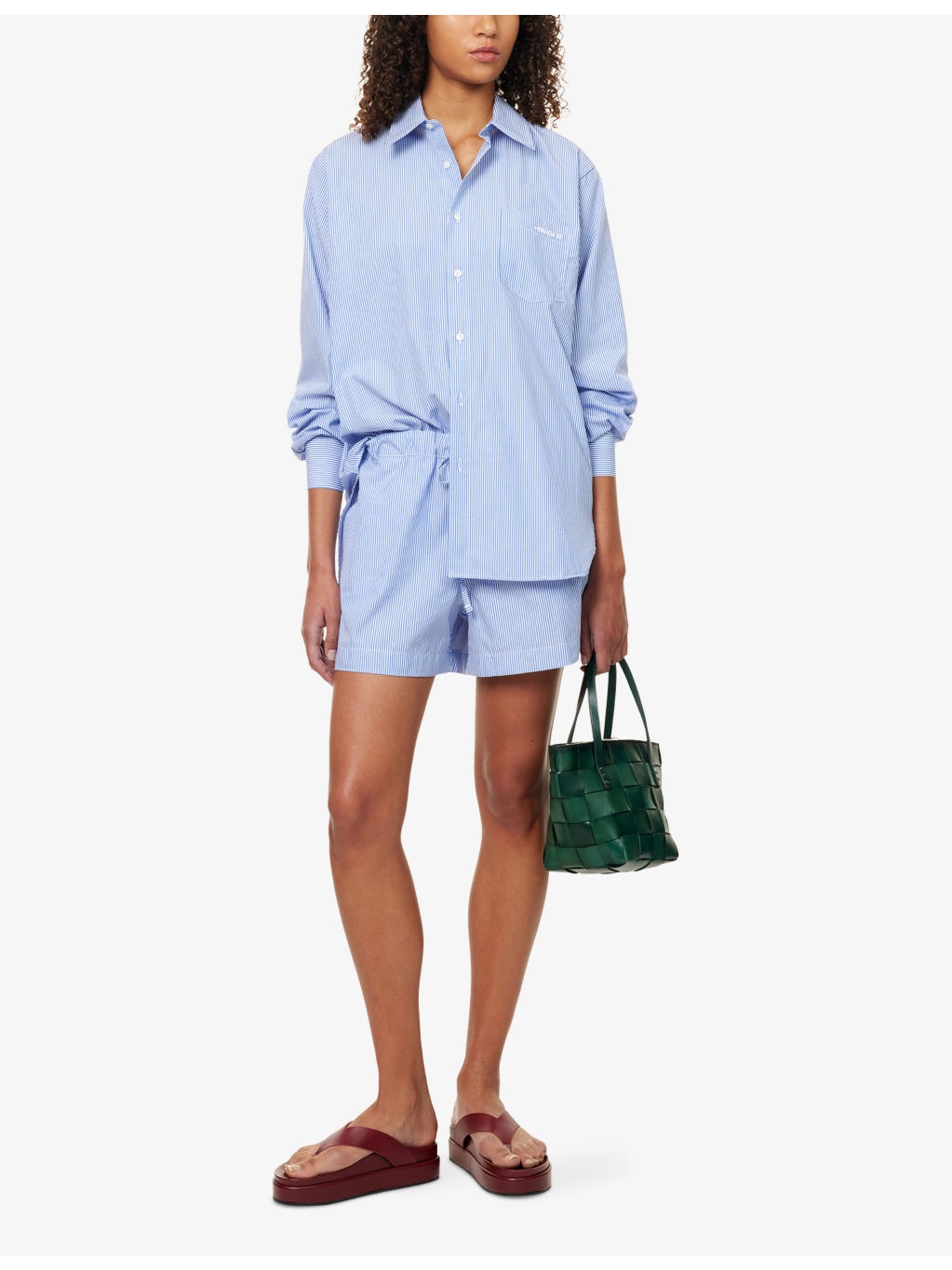Embroidered Striped Cotton-Poplin Shirt - 2