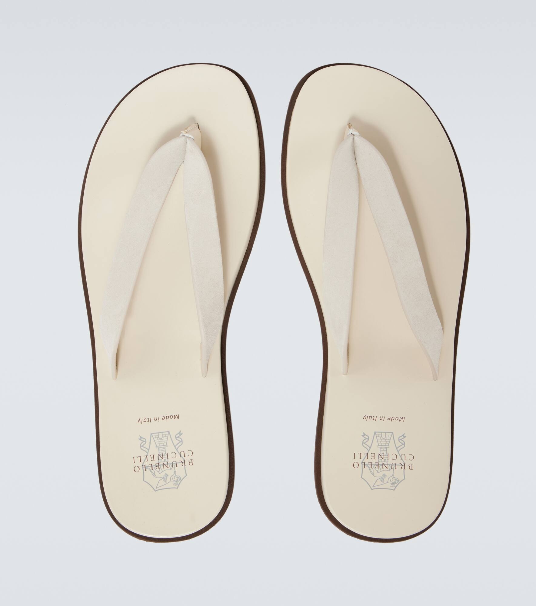 Leather thong sandals - 4