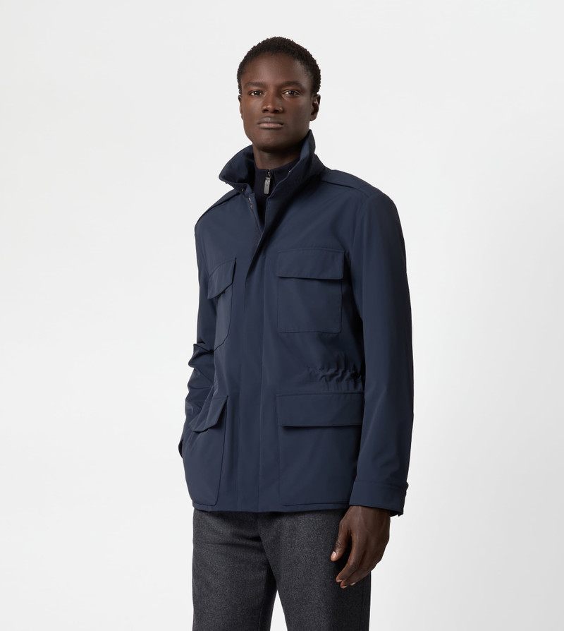 Tod's FIELD JACKET IN TECHNICAL FABRIC - BLUE outlook