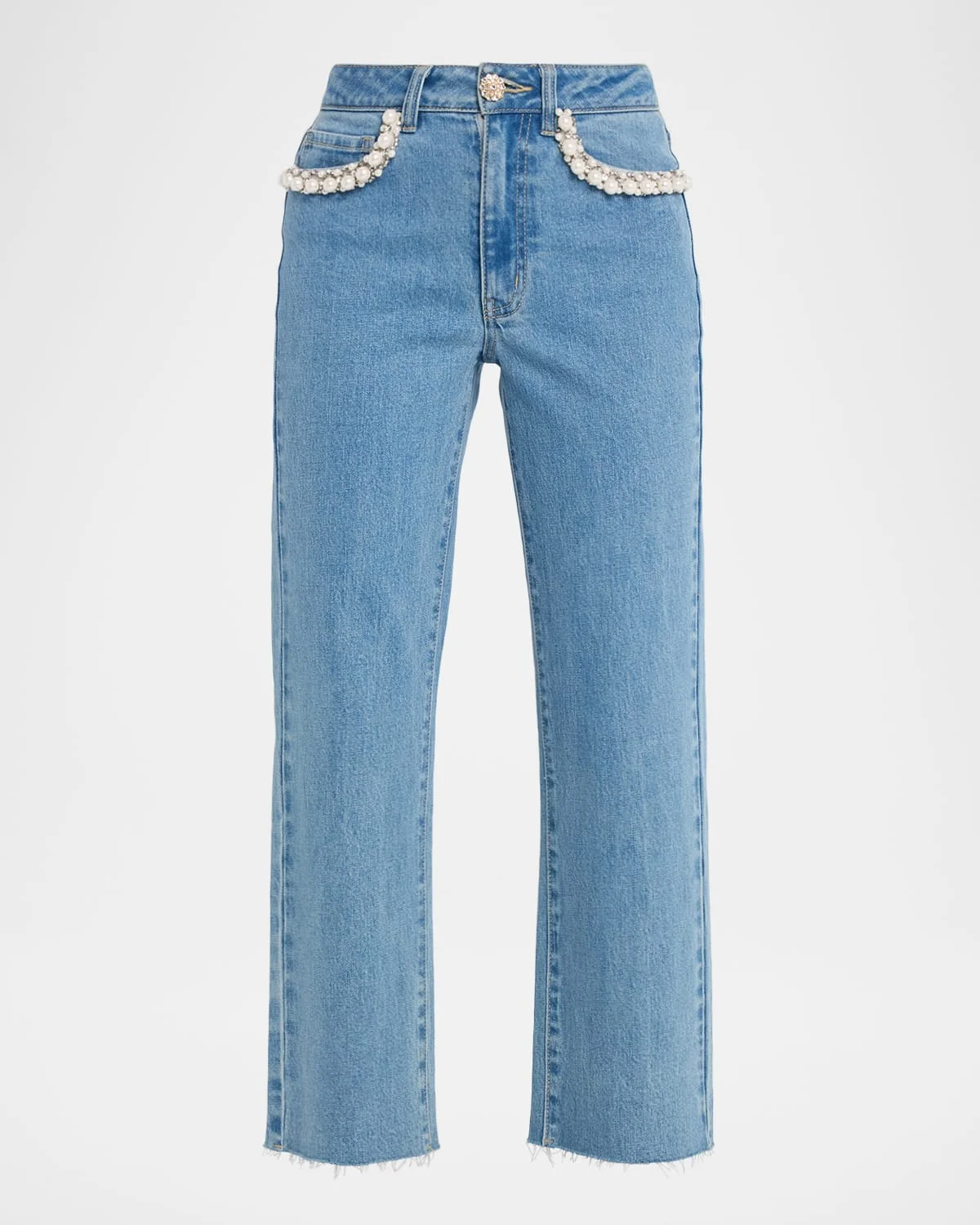 Baylor Embellished Straight-Leg Jeans - 1