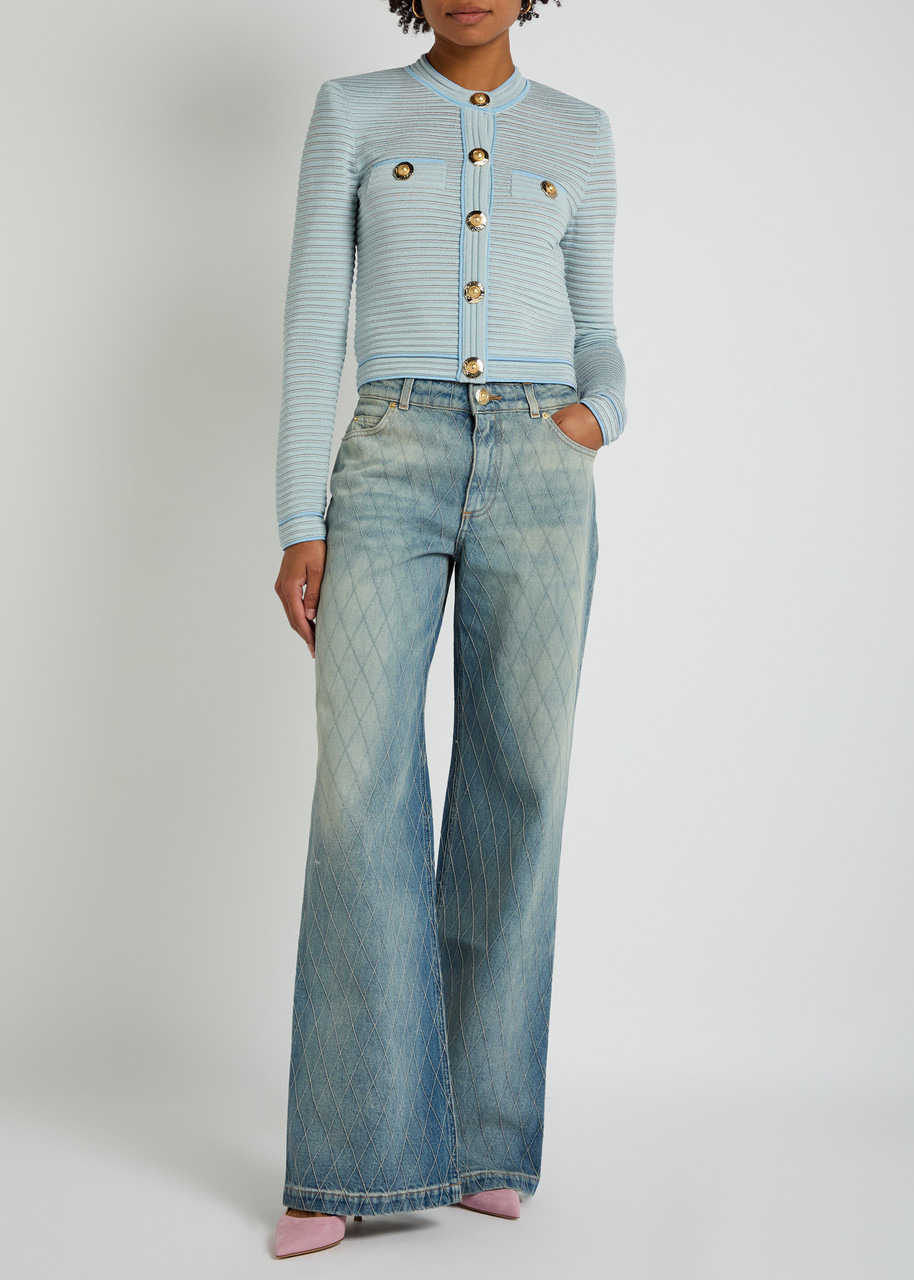 Balmain Embellished Ribbed-knit Cardigan - 4