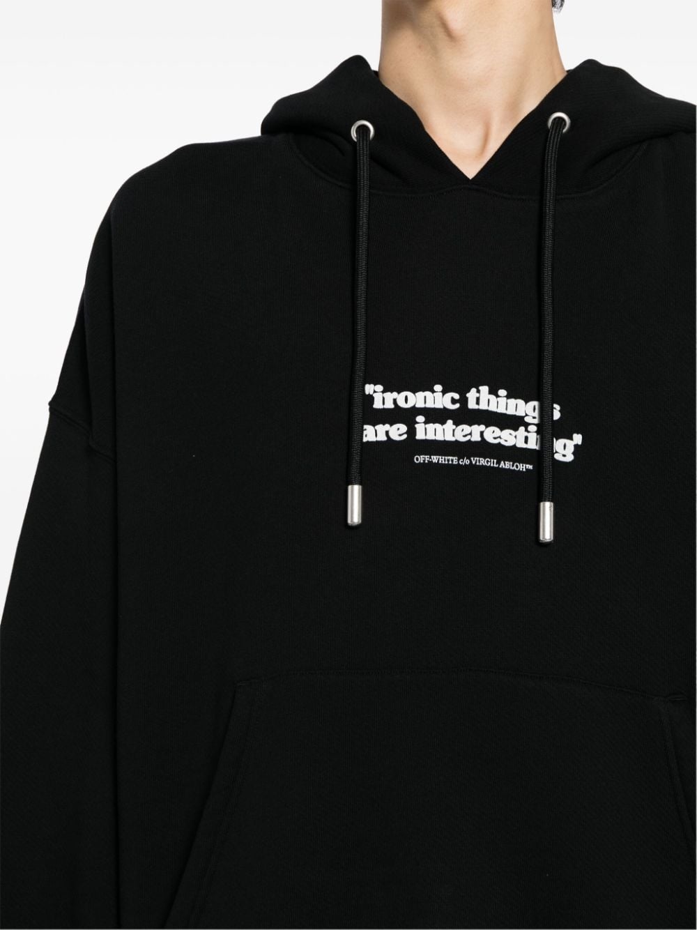 Ironic Quote cotton hoodie - 5