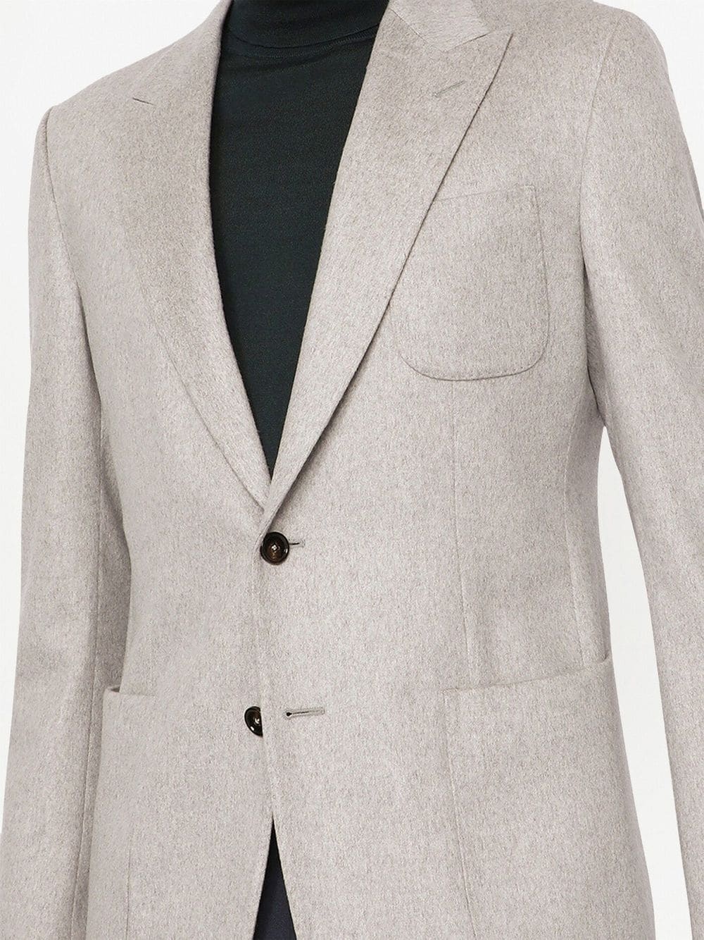 cashmere-silk single-breasted blazer - 5