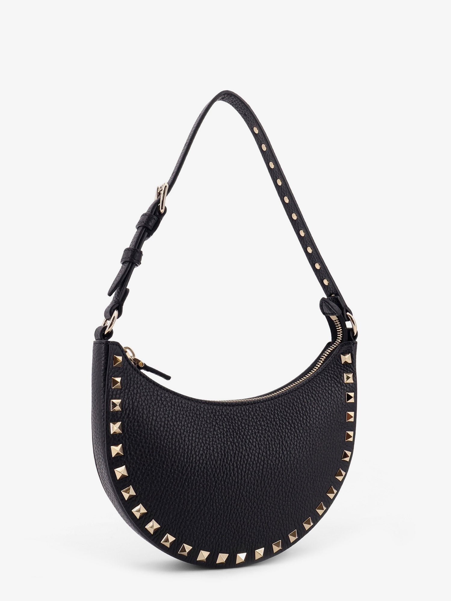 Valentino Garavani Valentino Garavani Rockstud Leather Mini Hobo Bag - 3