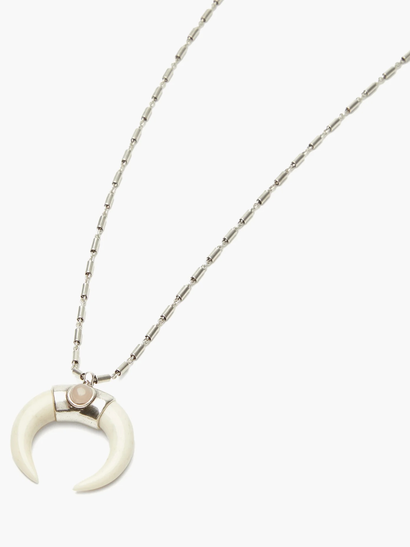 Curved horn pendant necklace - 4