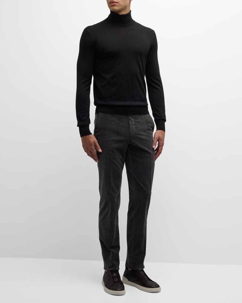 ZEGNA Men's Cashmere-Silk Turtleneck Sweater outlook