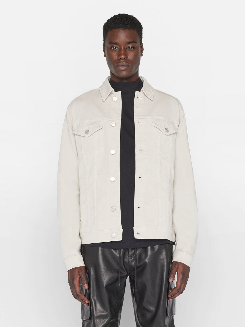 Twill Heritage Jacket in Milk Beige - 3