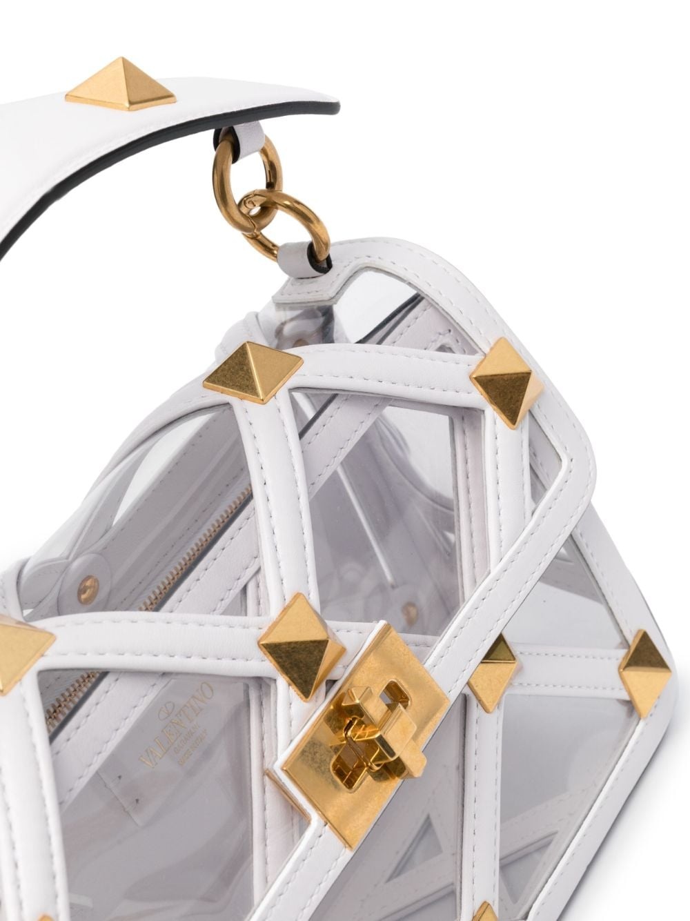 Roman Stud clear shoulder bag - 4