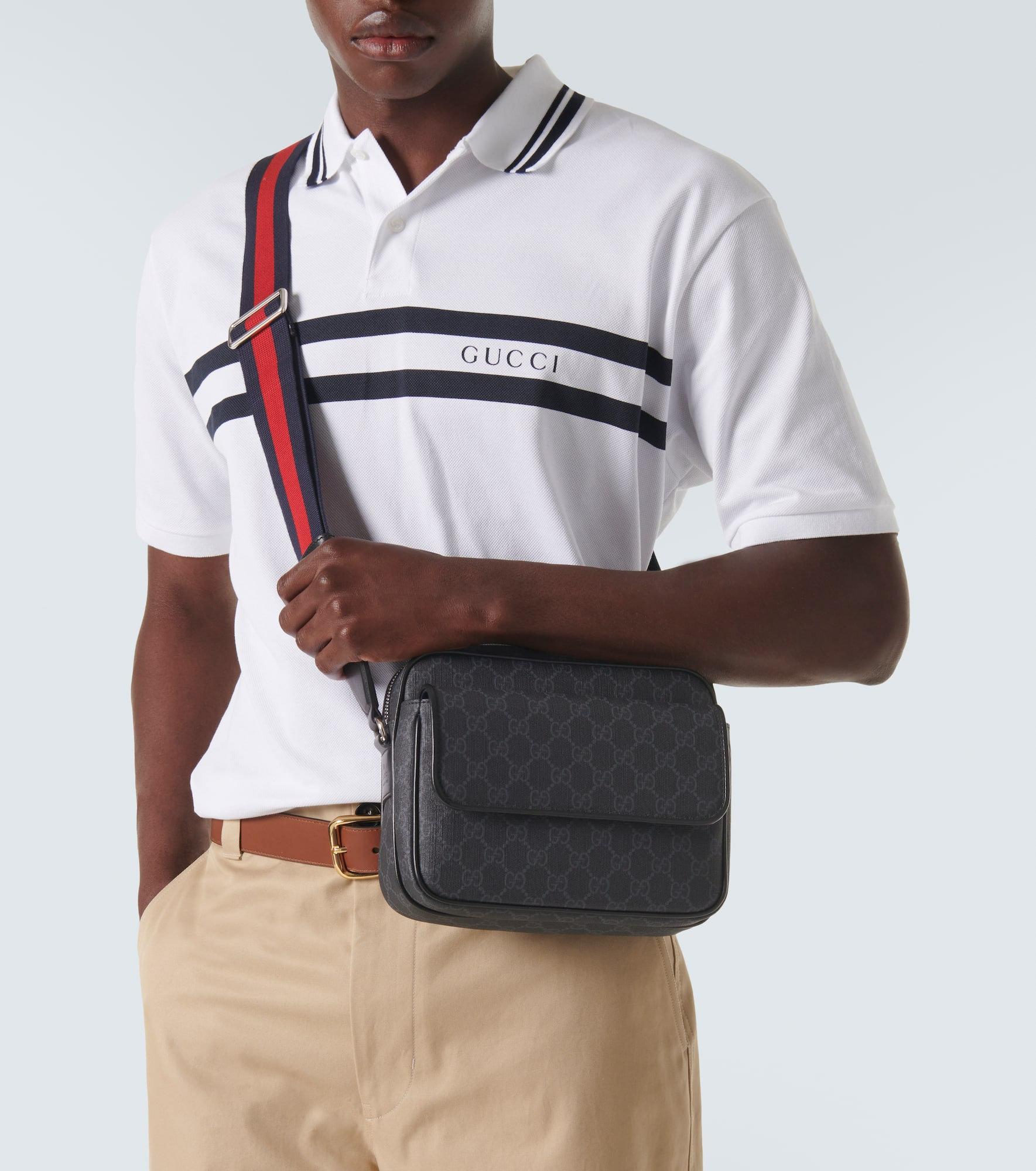 GG Supreme Small faux leather crossbody bag - 3