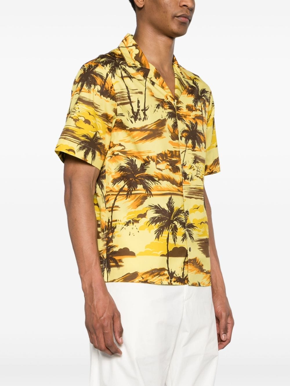 camp-collar palm tree-print shirt - 3