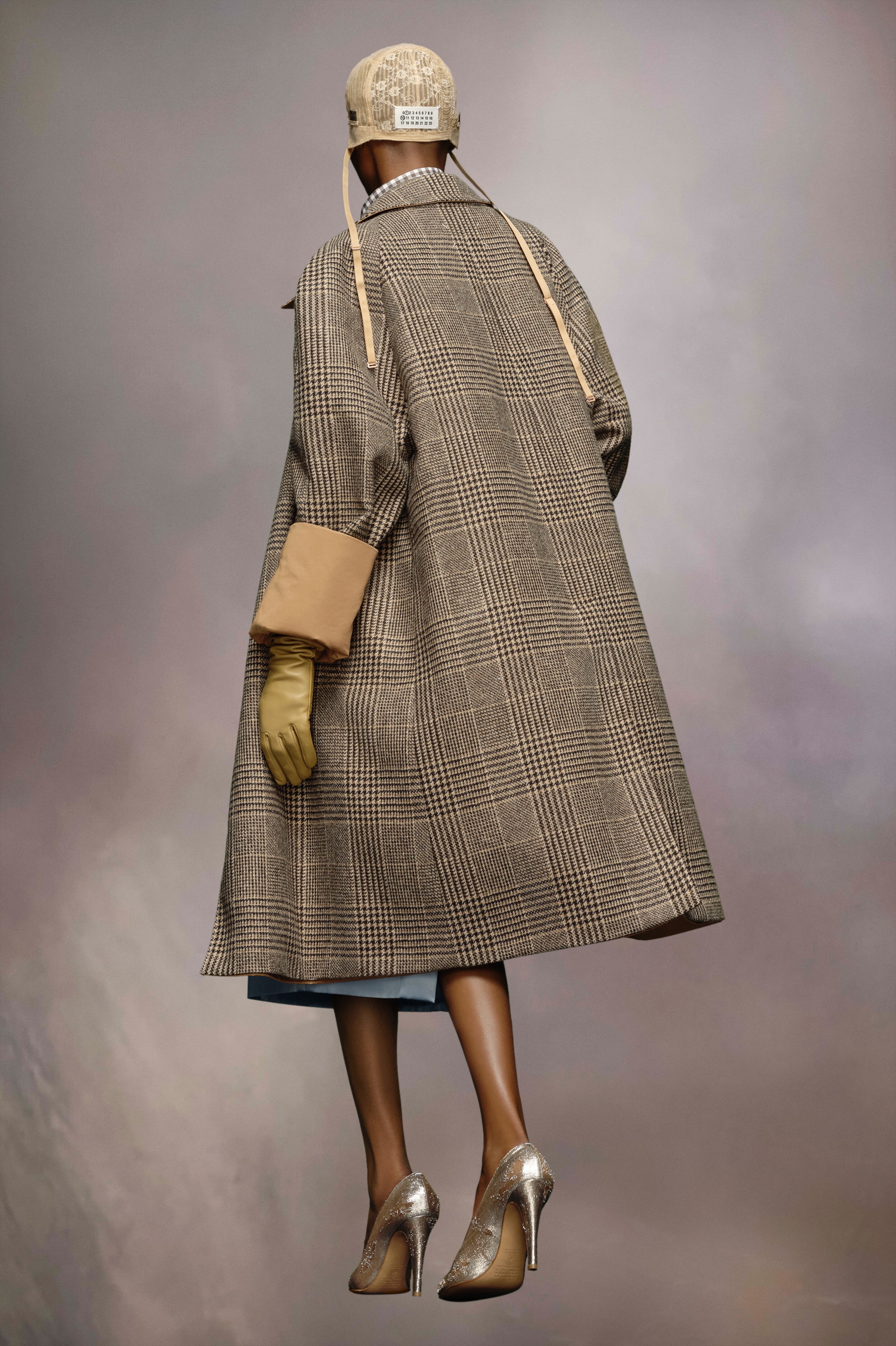 Check wool trench coat - 5