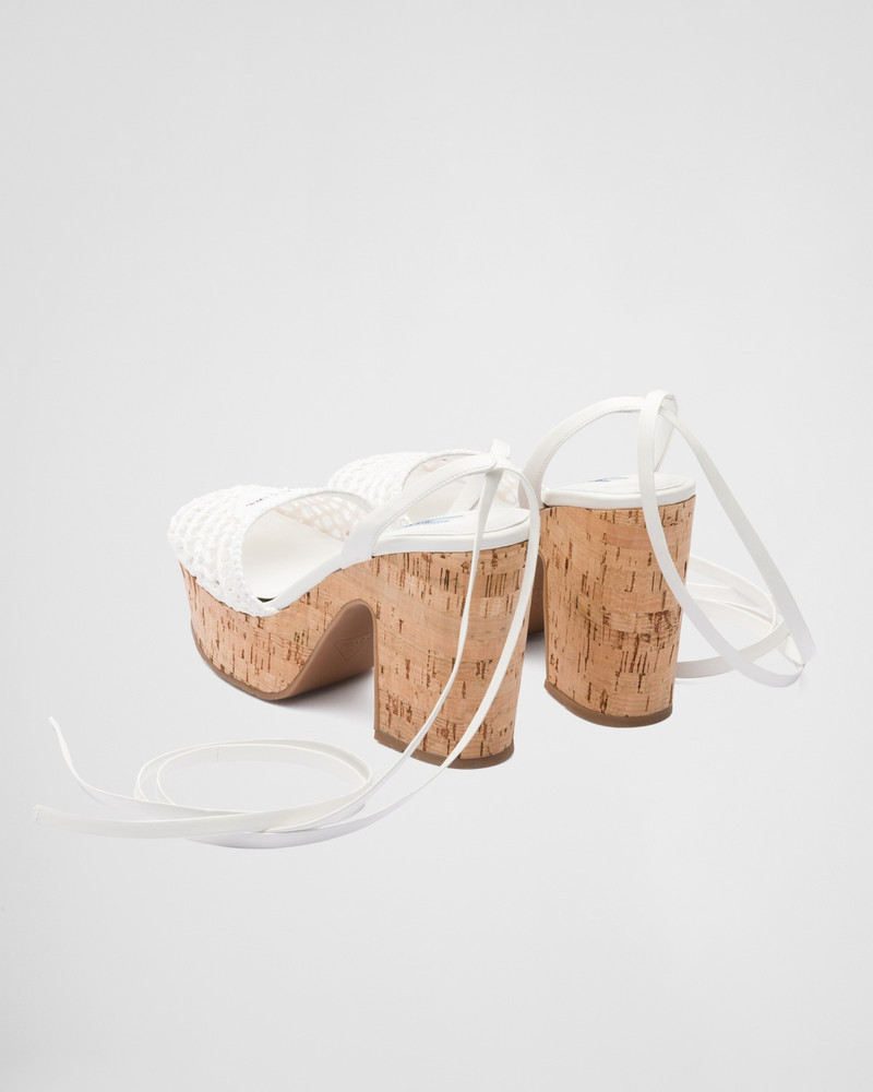 Raffia wedge sandals 5