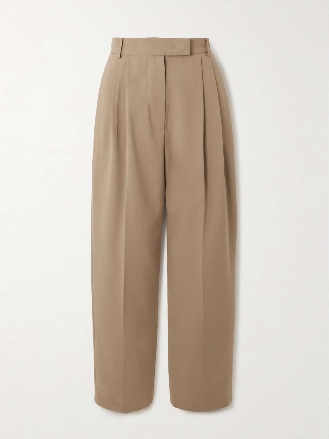 Bea pleated crepe tapered-leg pants - 1