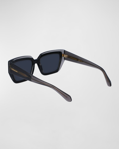 FERRAGAMO Logo Acetate Butterfly Sunglasses outlook