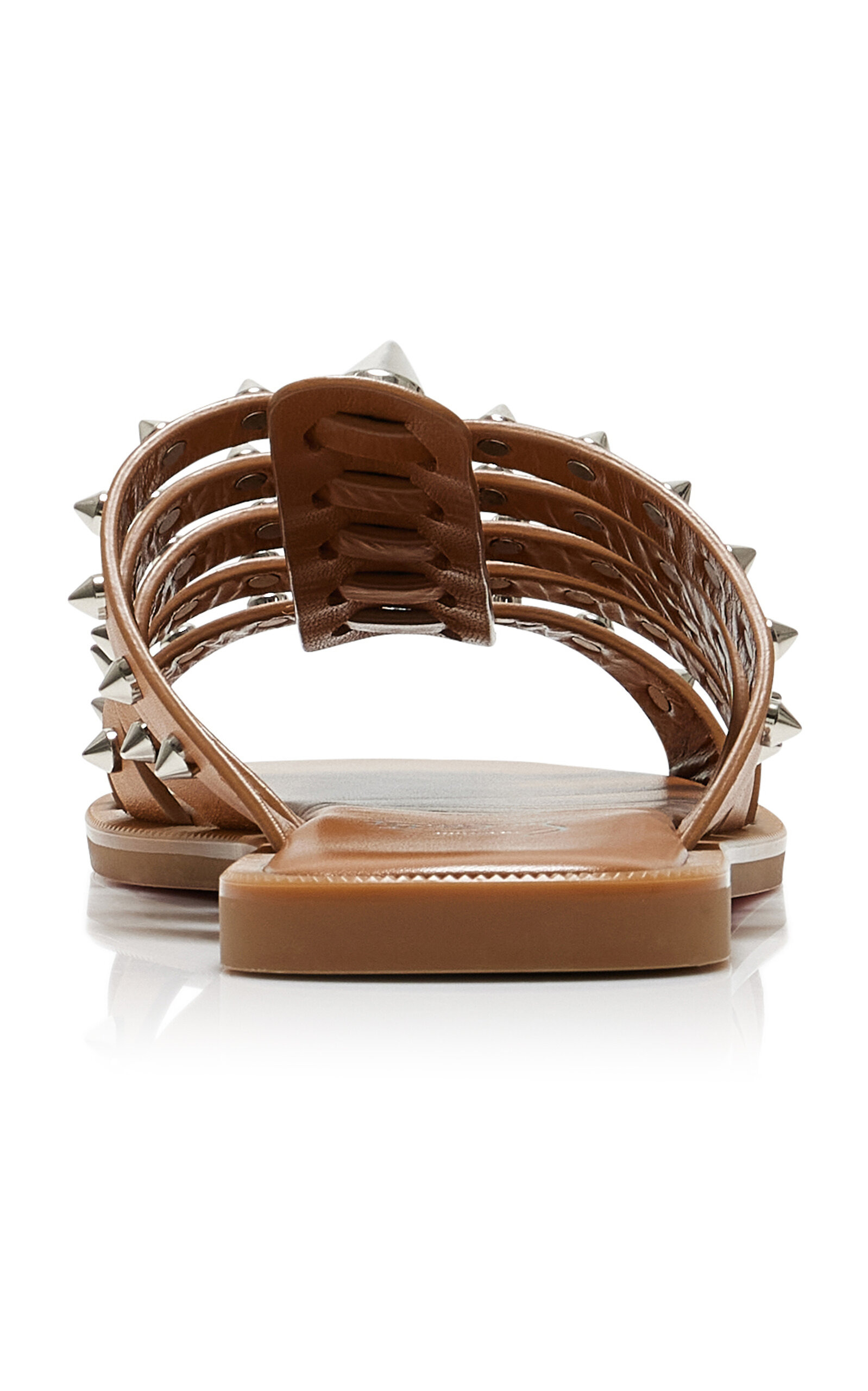 Charja Studded Leather Sandals tan - 3
