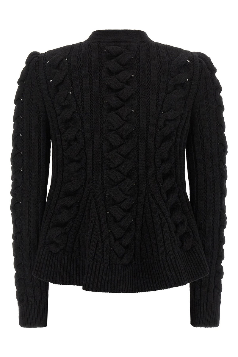 Alexander McQueen Braided wool cardigan outlook