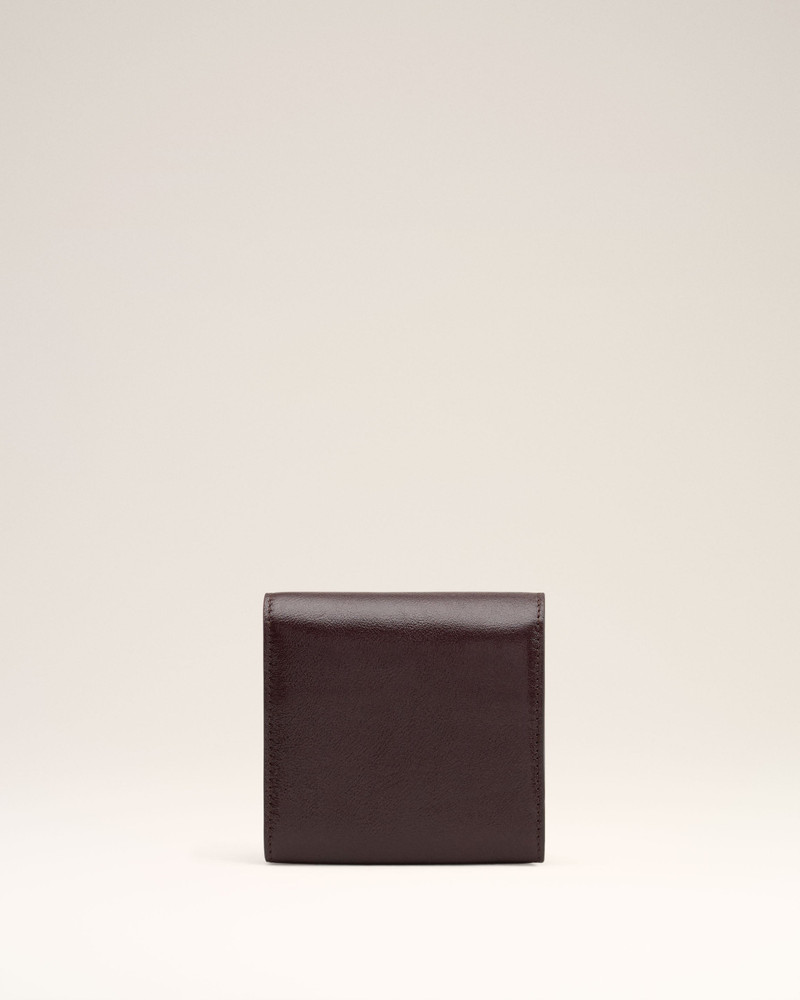 AMI Paris BURGUNDY LEATHER PARIS PARIS COMPACT WALLET outlook