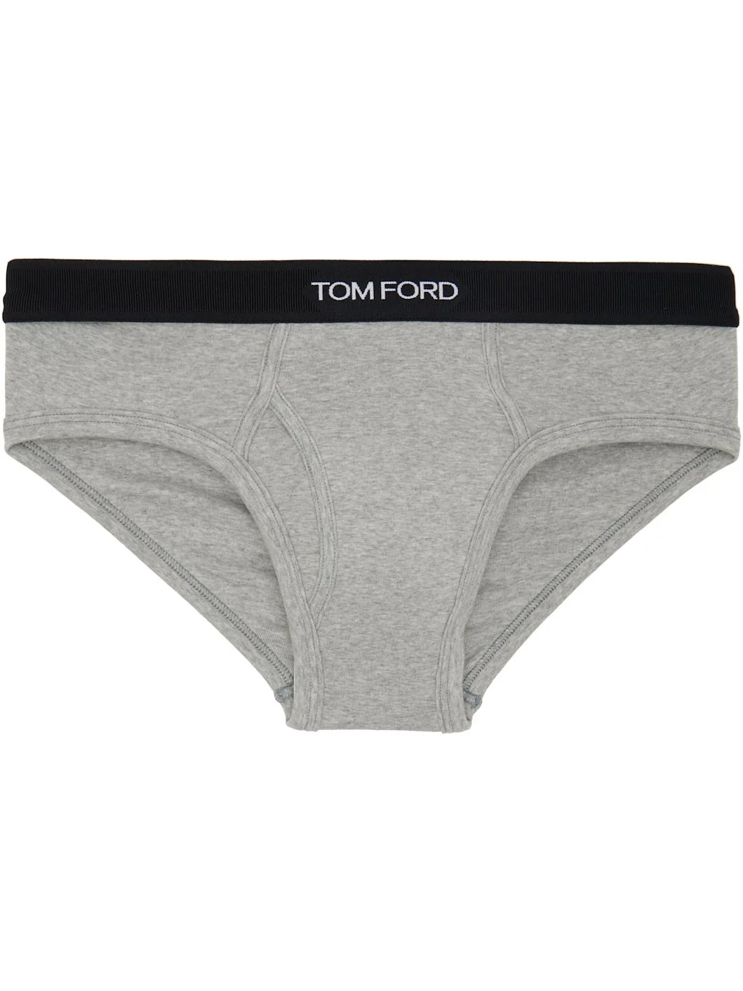 Gray Cotton Briefs - 1