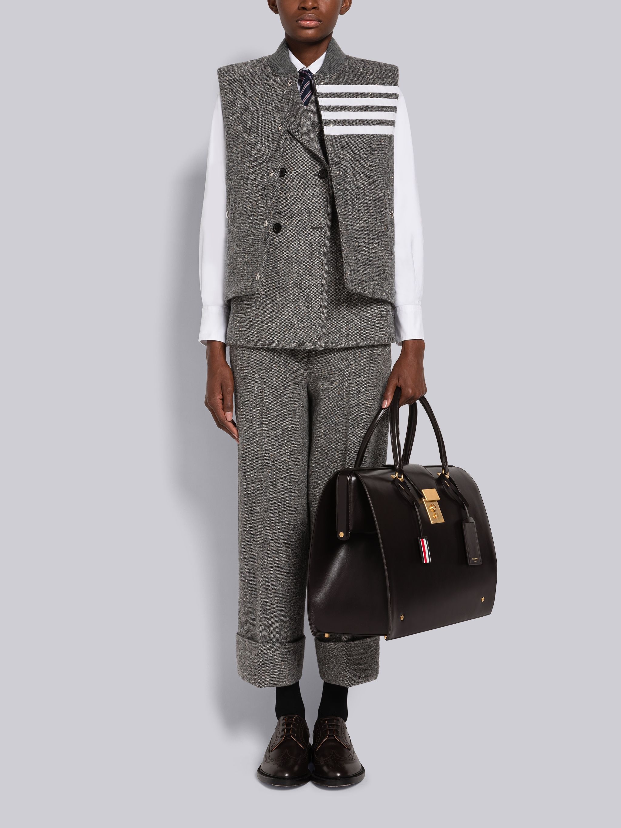 Solid Donegal Wool Sack Trouser - 4