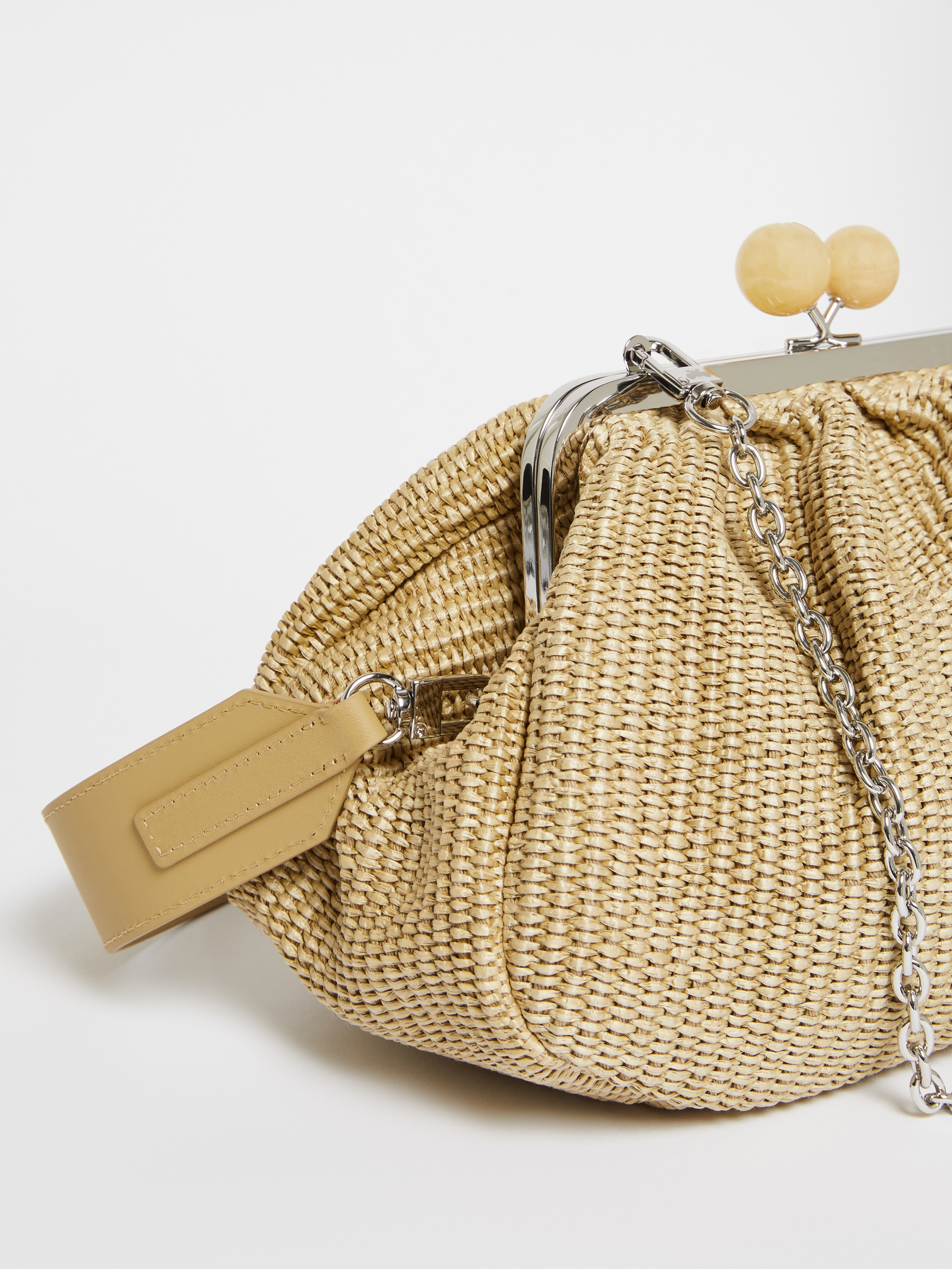 FORTUNA Medium raffia-effect Pasticcino bag - 4