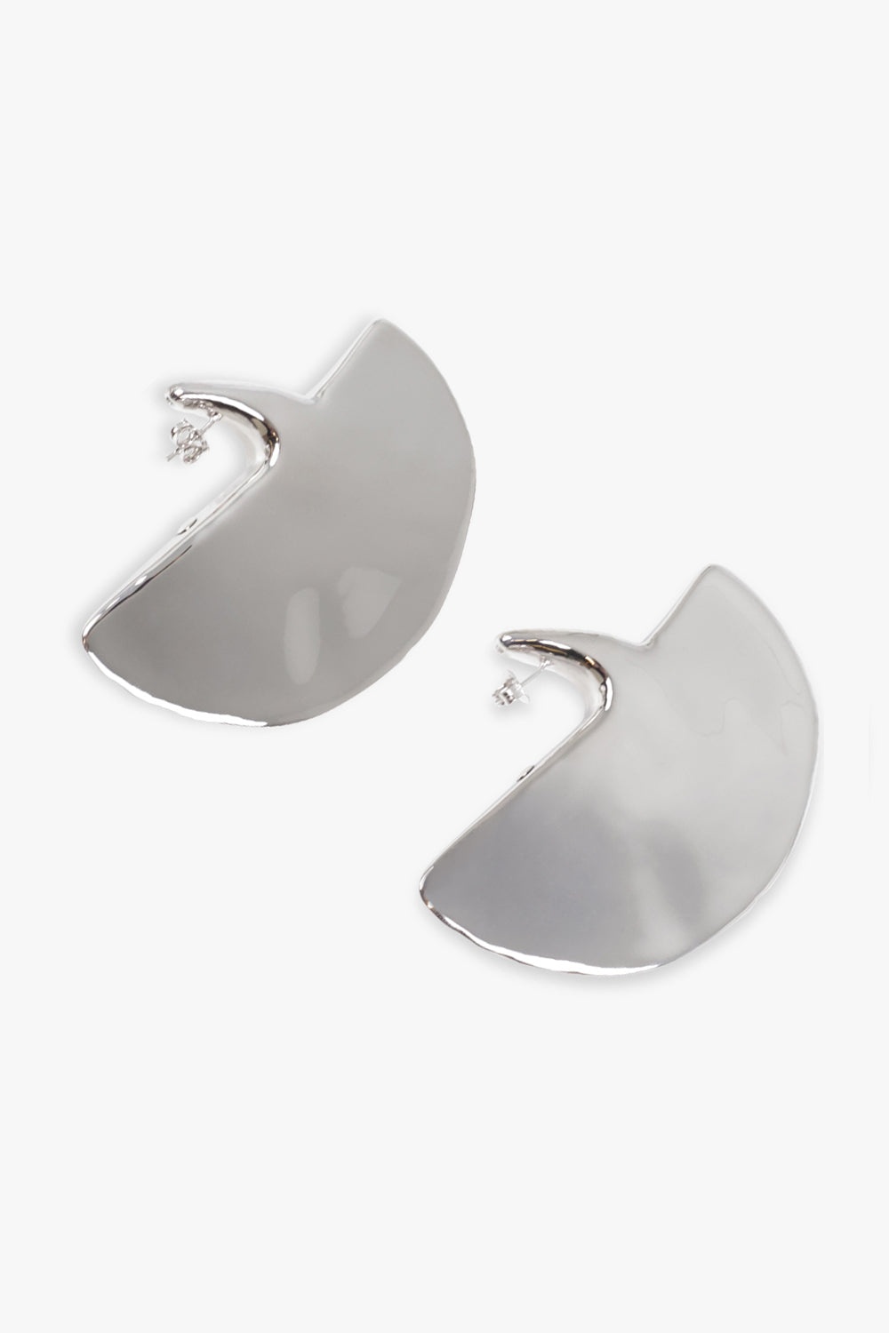 HALF CIRCLE EARRINGS | SILVER - 2