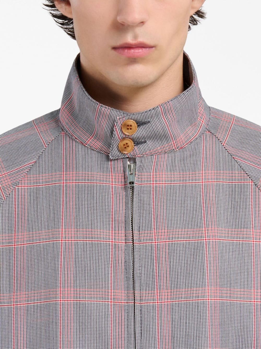plaid-check bomber jacket - 5