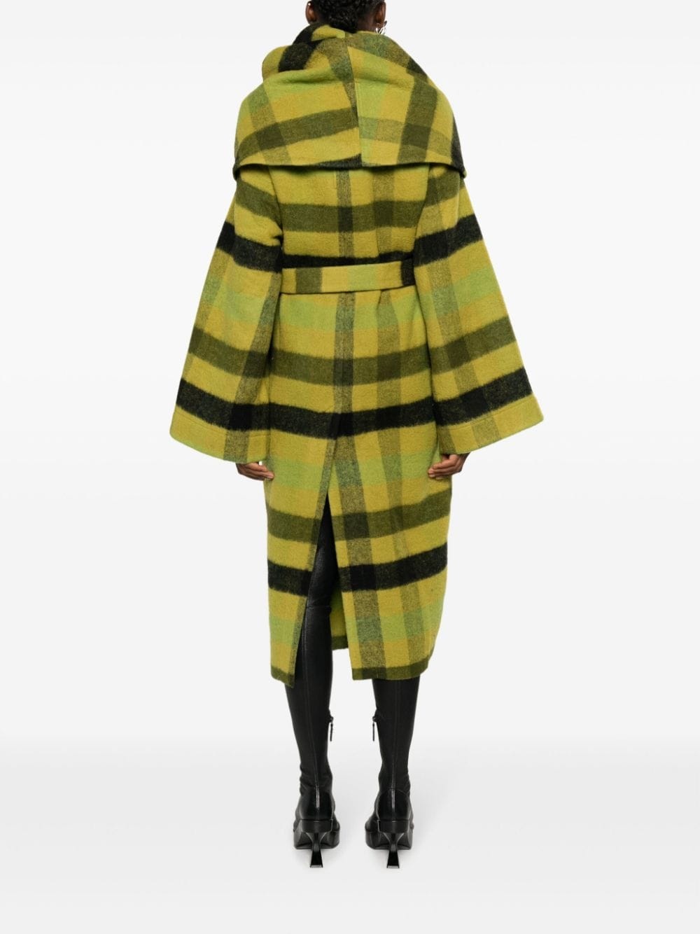 Cappotto check-print coat - 4