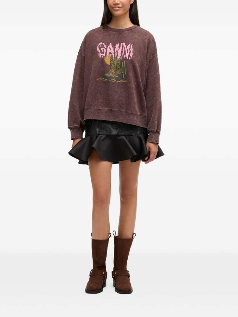 GANNI graphic-print sweatshirt outlook