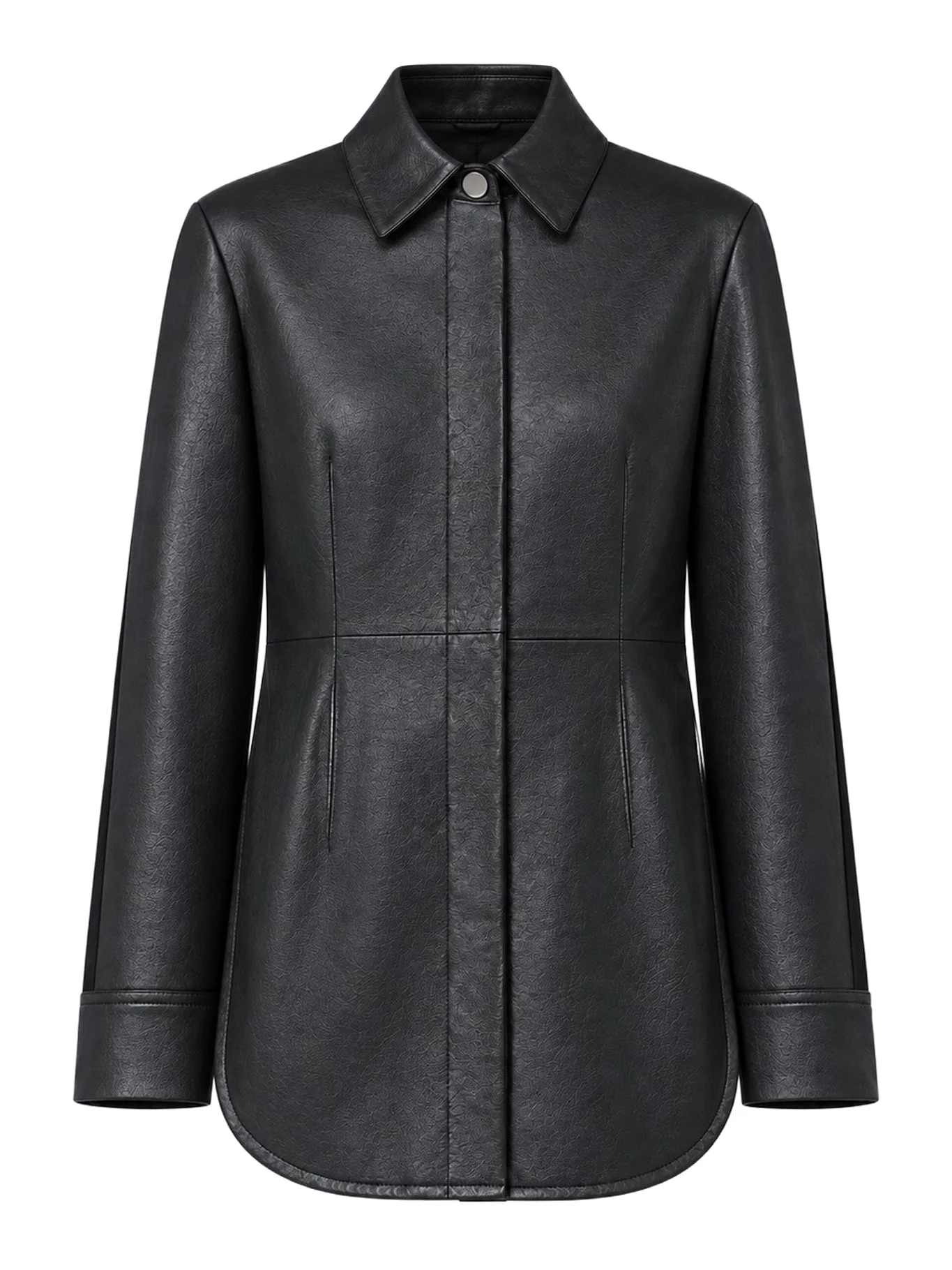 LONG LEATHER COCCOLE SHIRT - 1