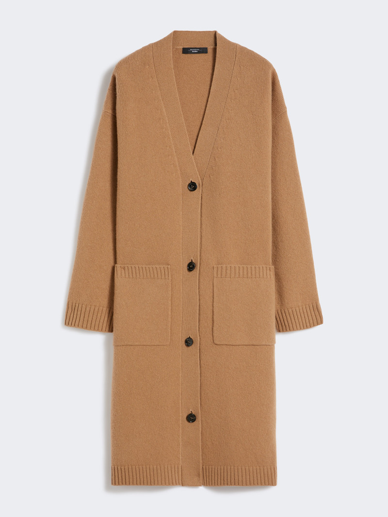 GODEZIA Long wool knit cardigan 1