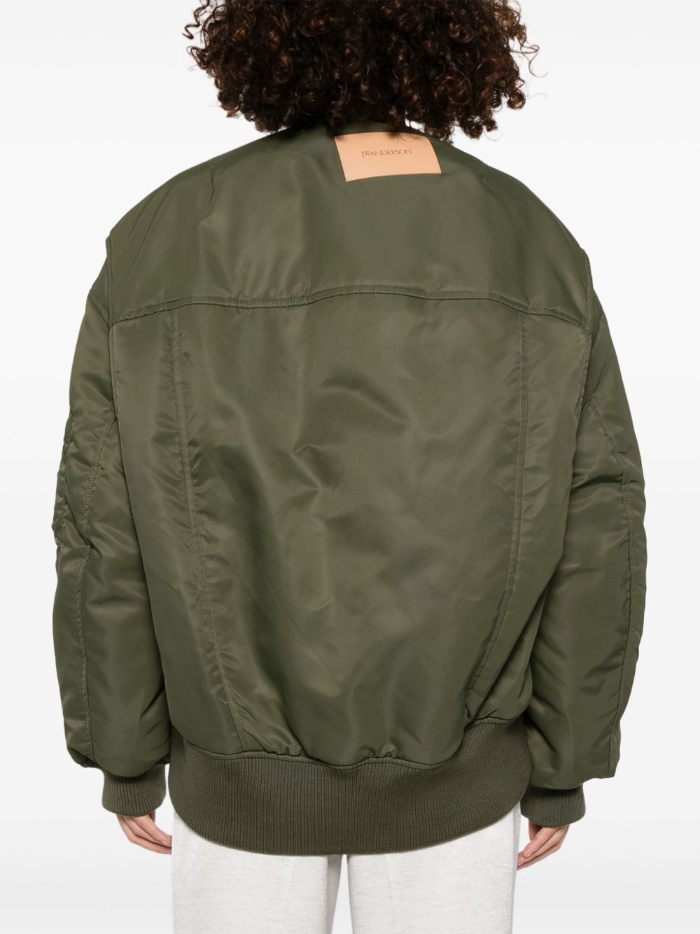 curved-hem bomber jacket - 4