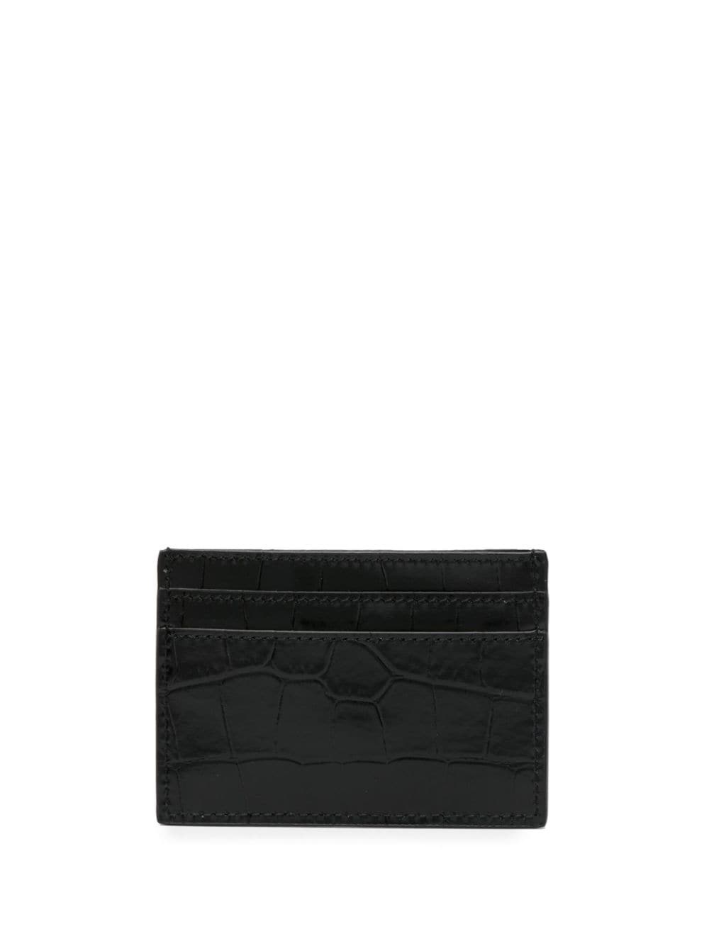 Medusa plaque crocodile-effect cardholder - 2