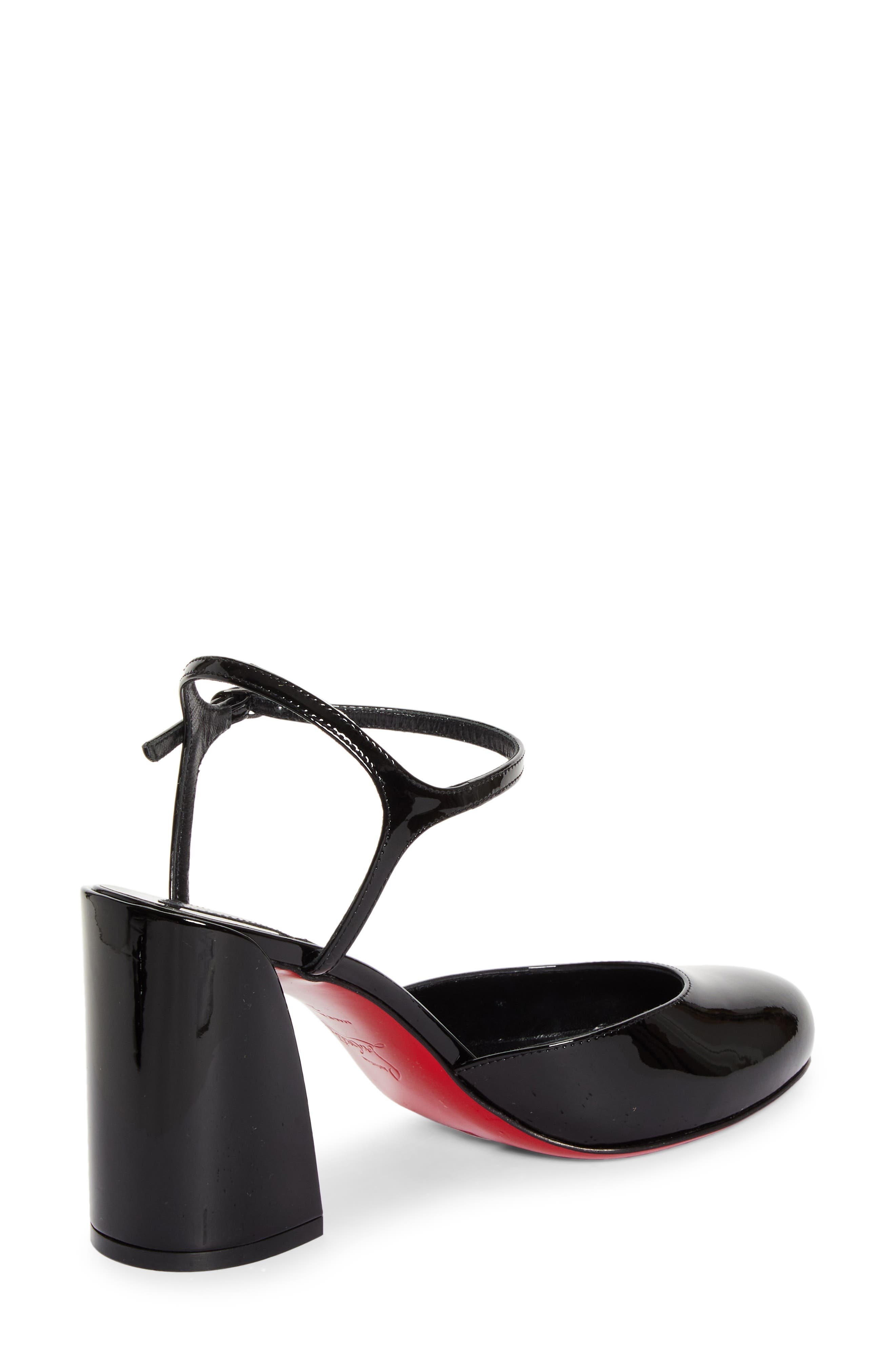 Christian Louboutin Jane Quarter Strap Pump in Black/Lin Black at Nordstrom - 2