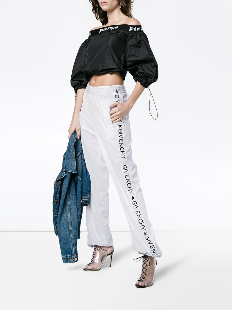 Givenchy logo stripe track pants outlook