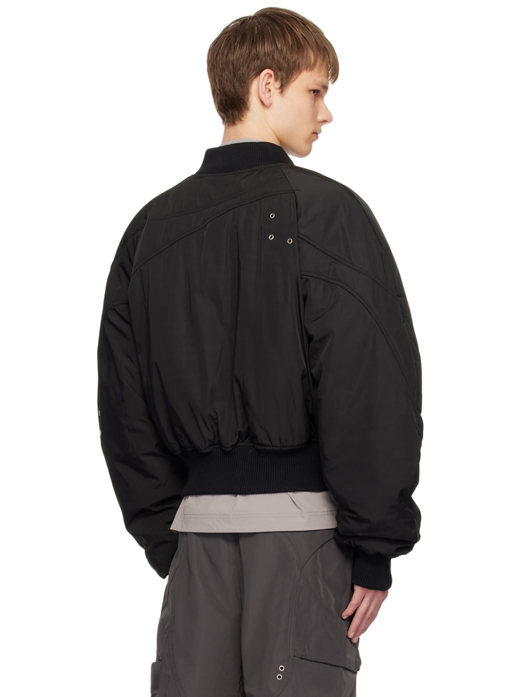 HELIOT EMIL SSENSE Exclusive Black Tranquil Bomber Jacket REVERSIBLE