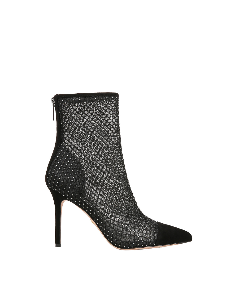 LISA RHINESTONE MESH BOOTIE - 5